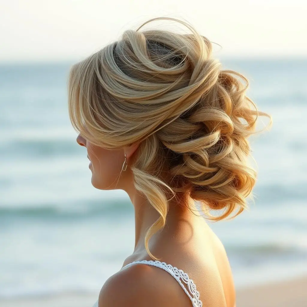 Beach waves with side part