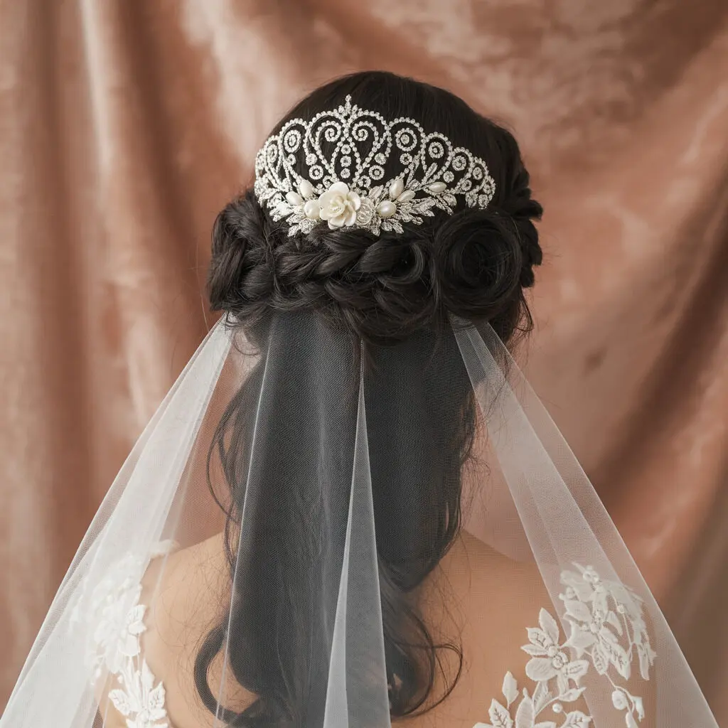 Natural curls with tiara