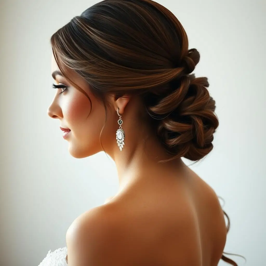 Sleek low chignon