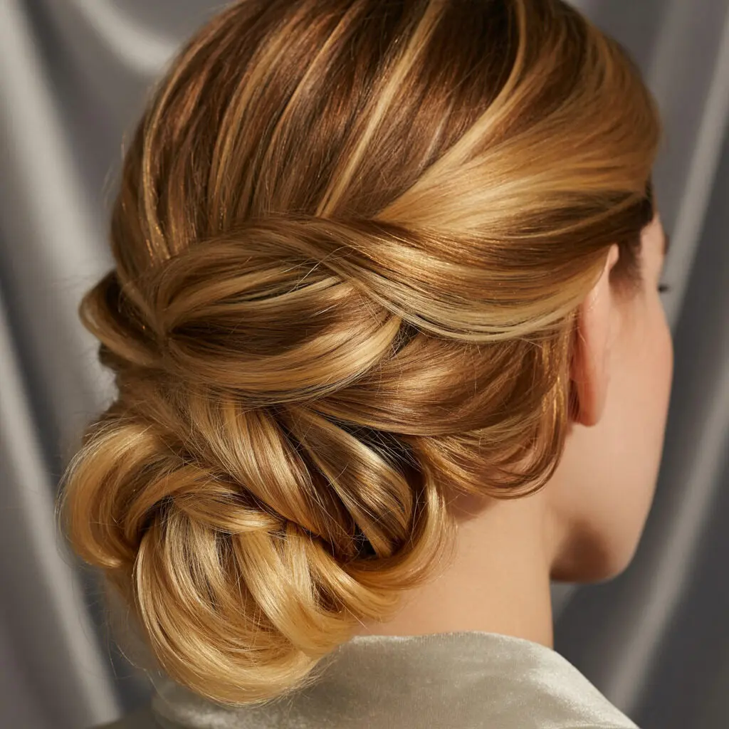 Sleek ponytail with wrapped base